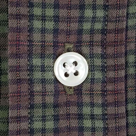 Polo Ralph Lauren Oxford Shirt Men’s Size Medium Green Red Plaid LS Button Down - Picture 5 of 9